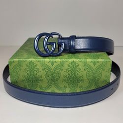 Gucci Marmont Blue Leather Belt 115CM / 45"