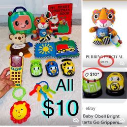 $10 Bundle of Baby Toys batteries included educational toys