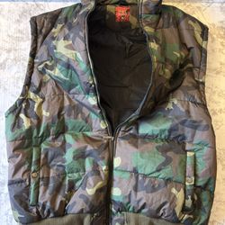 O.S.C Old School quilted puffer vest mens size 5X Camouflage