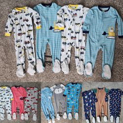 Carters Footie Zip Up Pajamas Toddler Boys Size 4t