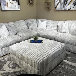 Stupendous Alloy 3-Piece Sectional with Ottoman.   Brand New. In Box.     Financing Options Available 