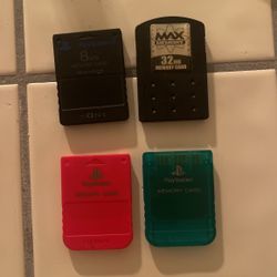 Sony PlayStation Ps2 Ps1 Memory Cards Sold Separate 