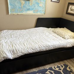 Twin Trundle Bed With Storage Black