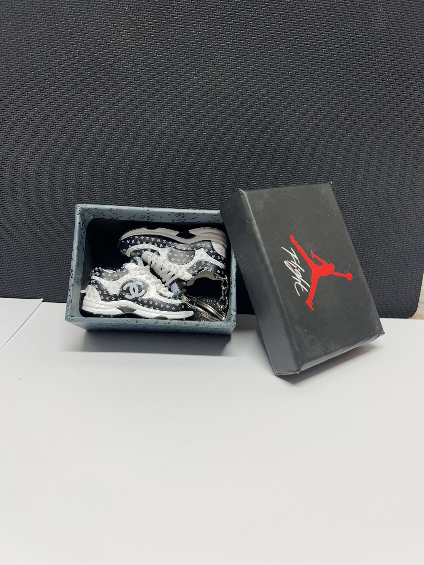 Channel Sneaker Mini 3d Keychain/Keyring Free Box and Bag Offer