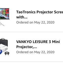 100” Projector Screen And Projector - Both New