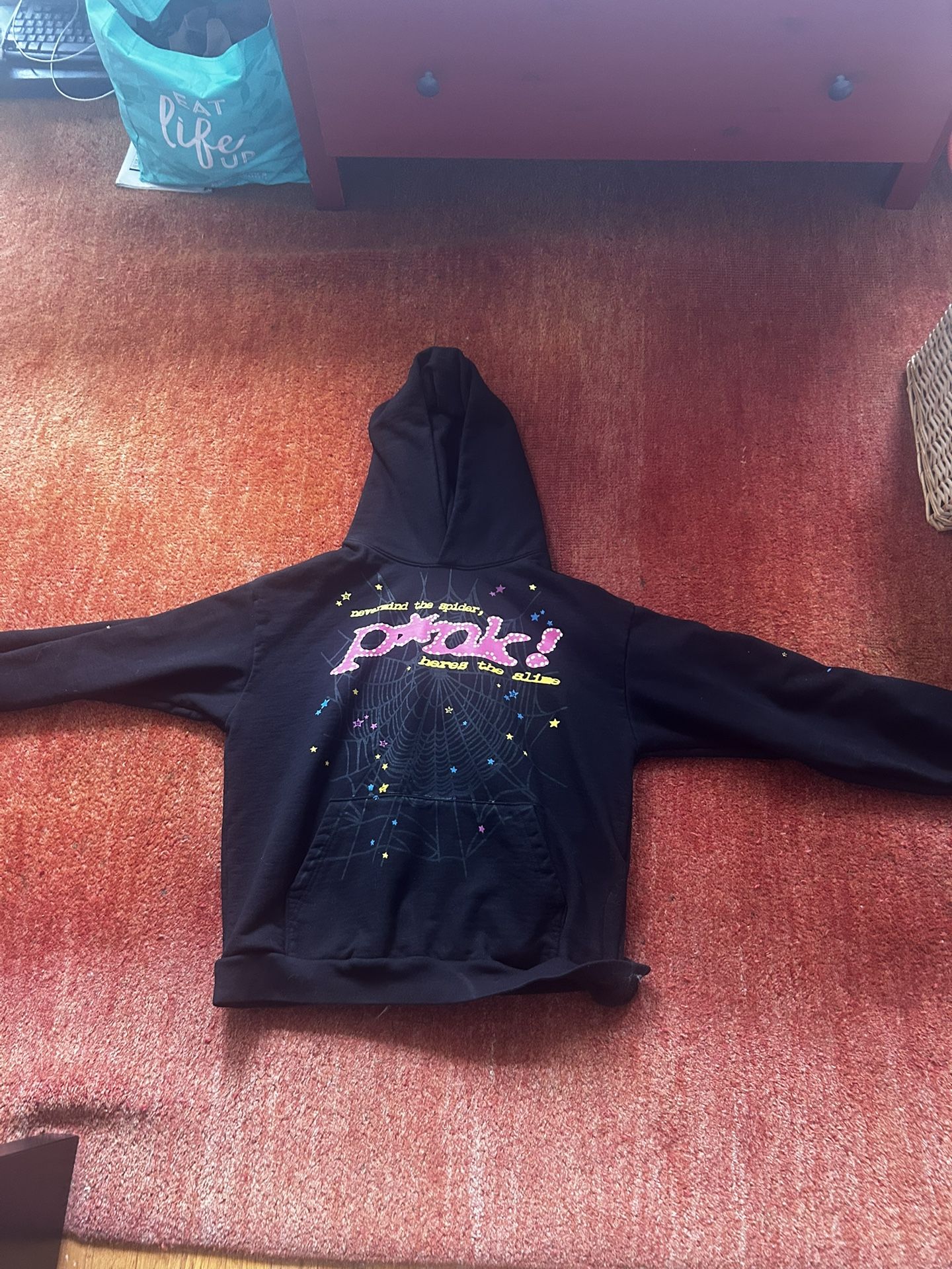 Spider Hoodie Black And Pink “L”