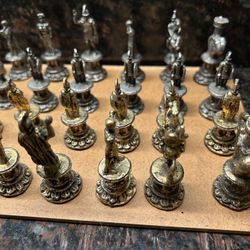 Vintage Chess Pieces. 