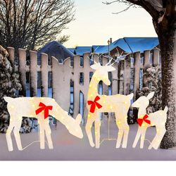 Deer Family 150x31in 60 Lights Yard Decor