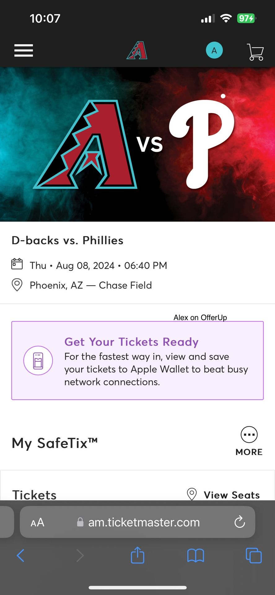 Diamondbacks vs Phillies 08/08