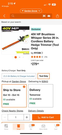Hedge Sweep With Battery No Charger