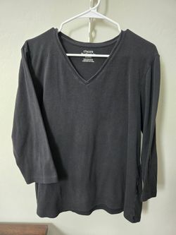 Chico's Black V-Neck Top