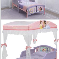 Toddler Bed With Mattress (Disney Princess Theme)