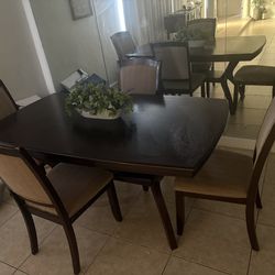 Wooden Dining Table And 4 Chairs