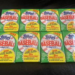 1987 Topps 8 Sealed Wax Packs Barry Bonds Bo Jackson Rookies