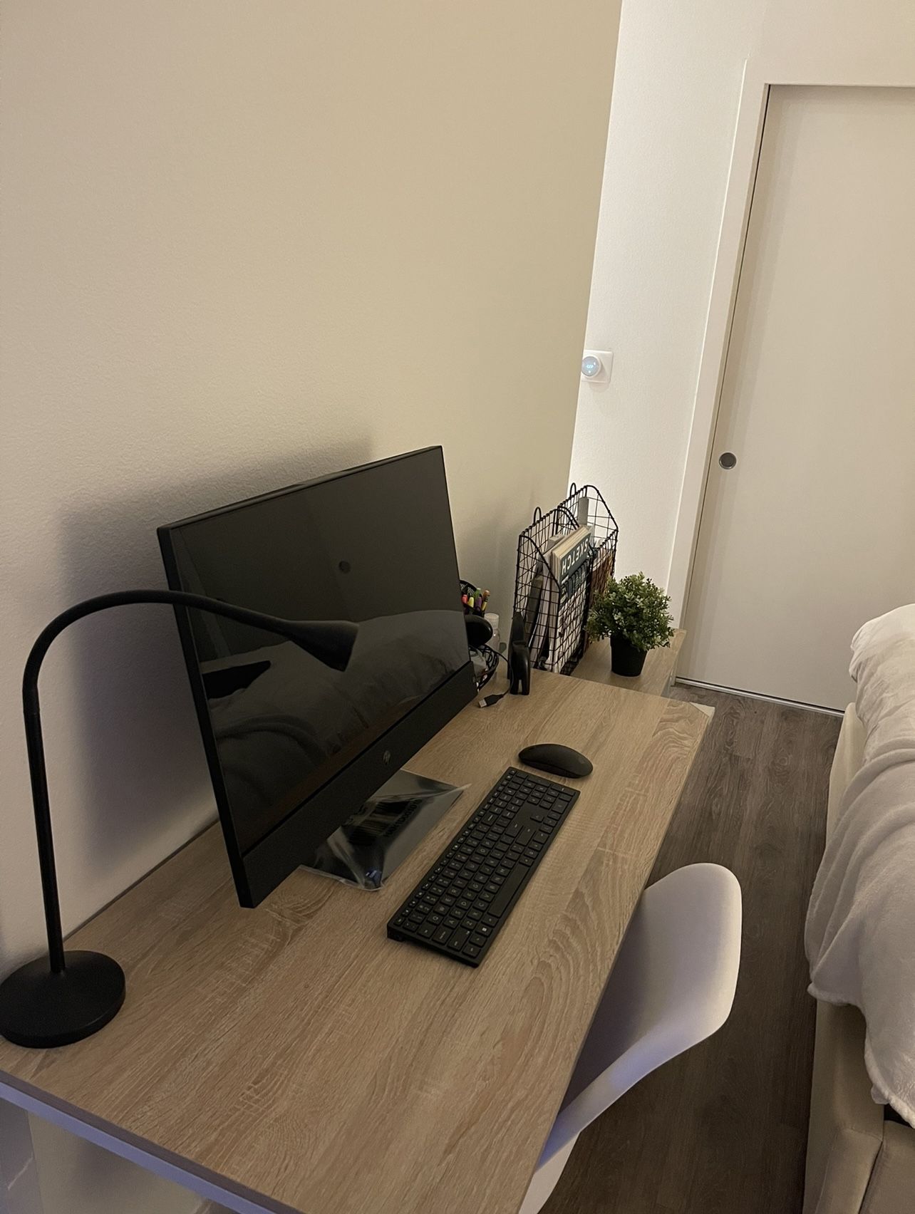 Wood Desk with Storage