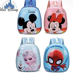 Genuine Disney Cartoon Backpack Mickey Mouse Spiderman Frozen Kids Cute Hard Shell Waterproof High Capacity School Bag Girl Gift