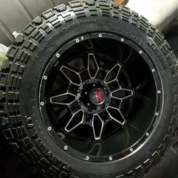 20x12 Aluminum Rims N Tires 6 Lug Billets