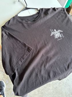 Hawaii Graphic T-Shirt Black Turtle Design