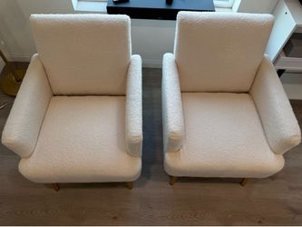 Set of 2 Modern Teddy Accent Chairs