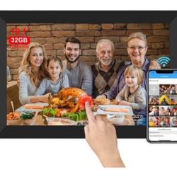 Brandnew Digital Photo Frame 10.1 inch WiFi Digital Picture Frame 1280X800 IPS Touch Screen 32GB Storage Auto-Rotate Wall-Mountable Easy Setup to Shar