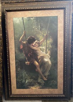 Springtime by Pierre-Auguste Cot Framed