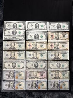 Numismatic US Paper Currency Collection Full Set *Palindrome’s + Star Notes* & More! $1, $2, $10, $20, $50, $100 