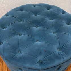 Bouchard Cocktail Ottoman - Dark Teal 