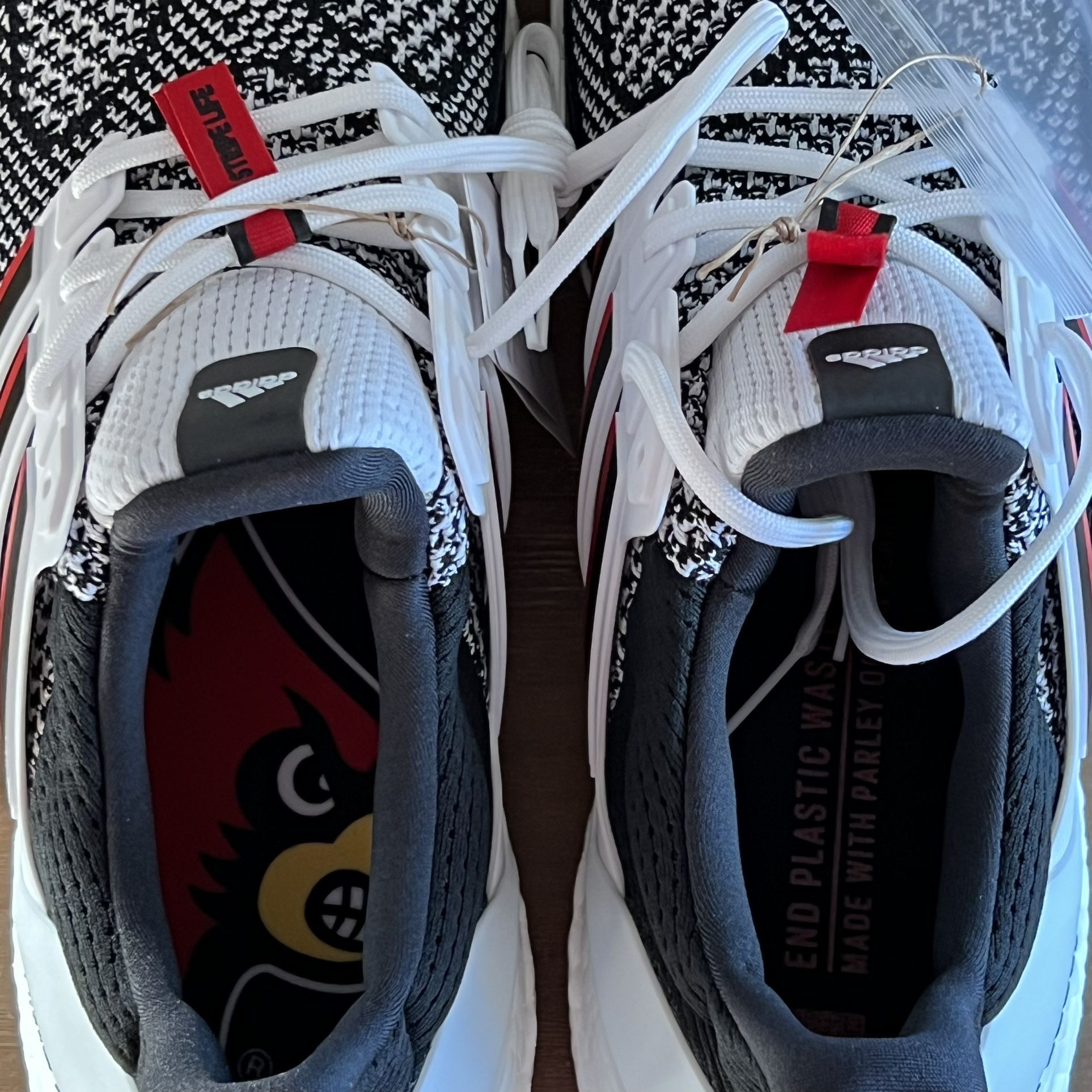 adidas Black/White Louisville Cardinals Ultraboost 1.0 Running Shoe