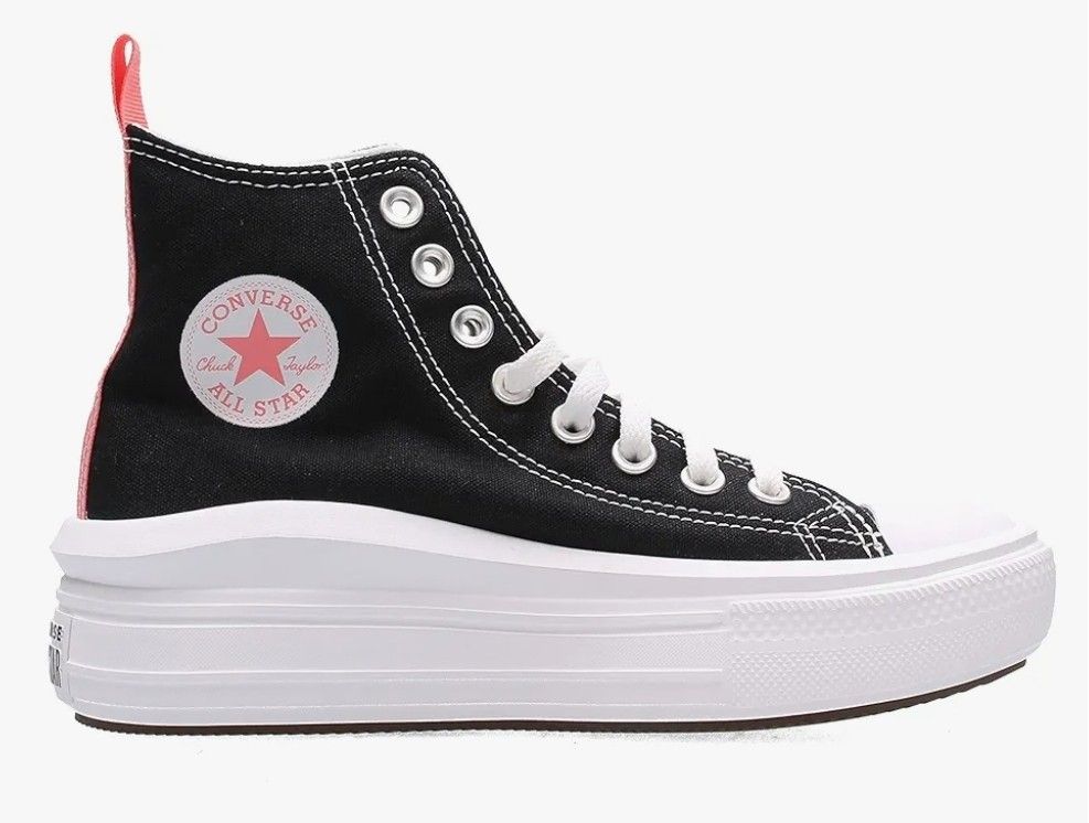 Converse for Women. Color black pink, salt white.