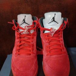 Jordan 5s Red Suade #2017 Size 12