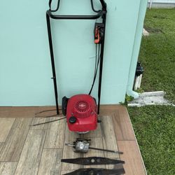 Honda HRX 217 6.5 HP lawn mower motor/two blades/transmission/Controles with cables