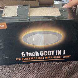 6  Inch 5 Cut In 1 LED Recessed Light With Night Light