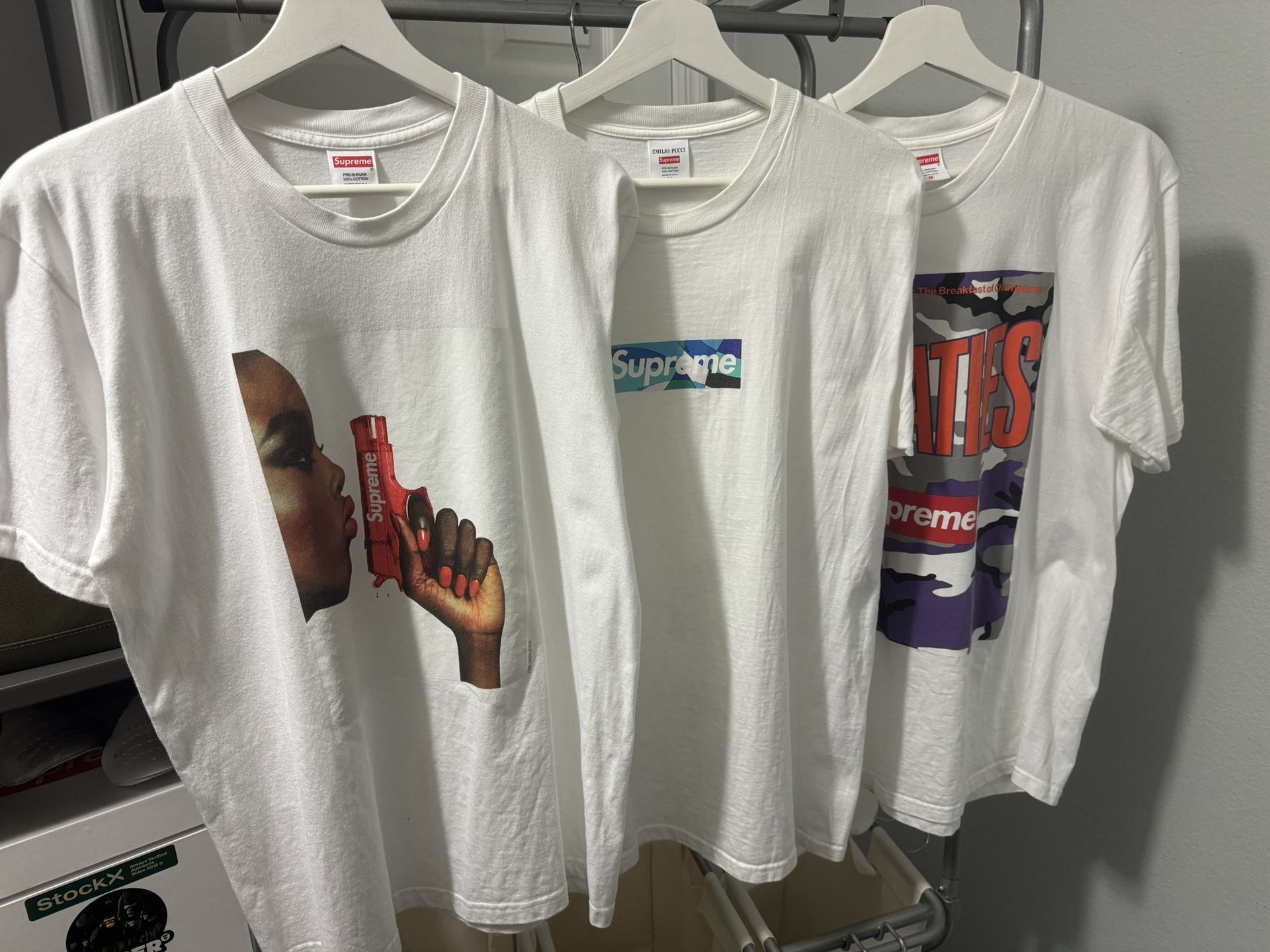 Supreme x Emilio Pucci Box Logo White T-shirt Bundle Size M