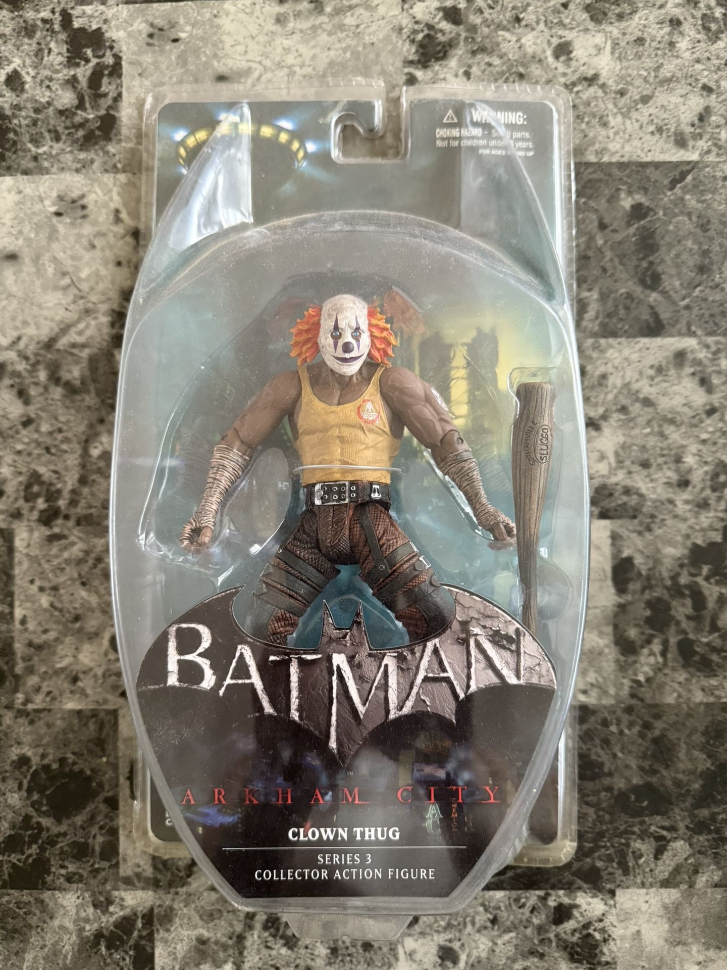 Batman Arkham City 6 Inch Action Figure Series 3 - Orange Clown Thug with Bat