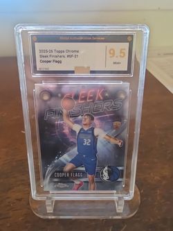 Cooper Flagg 2025-26 Topps Chrome Sleek Finishers RC GAS 9.5
