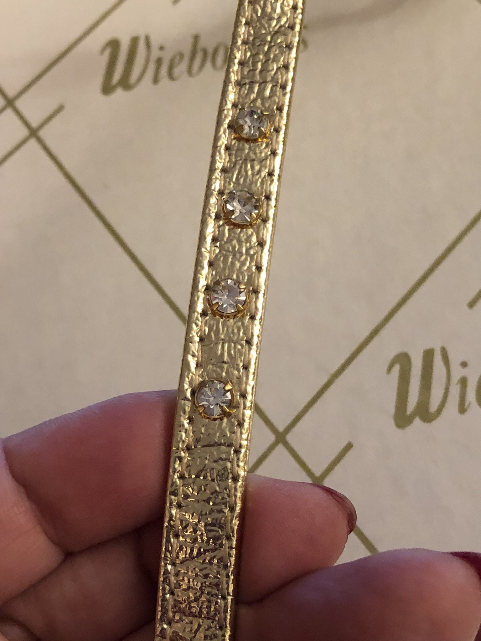 Gold Rhinestone Dog Leash