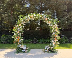 Floral wedding arch, backdrop