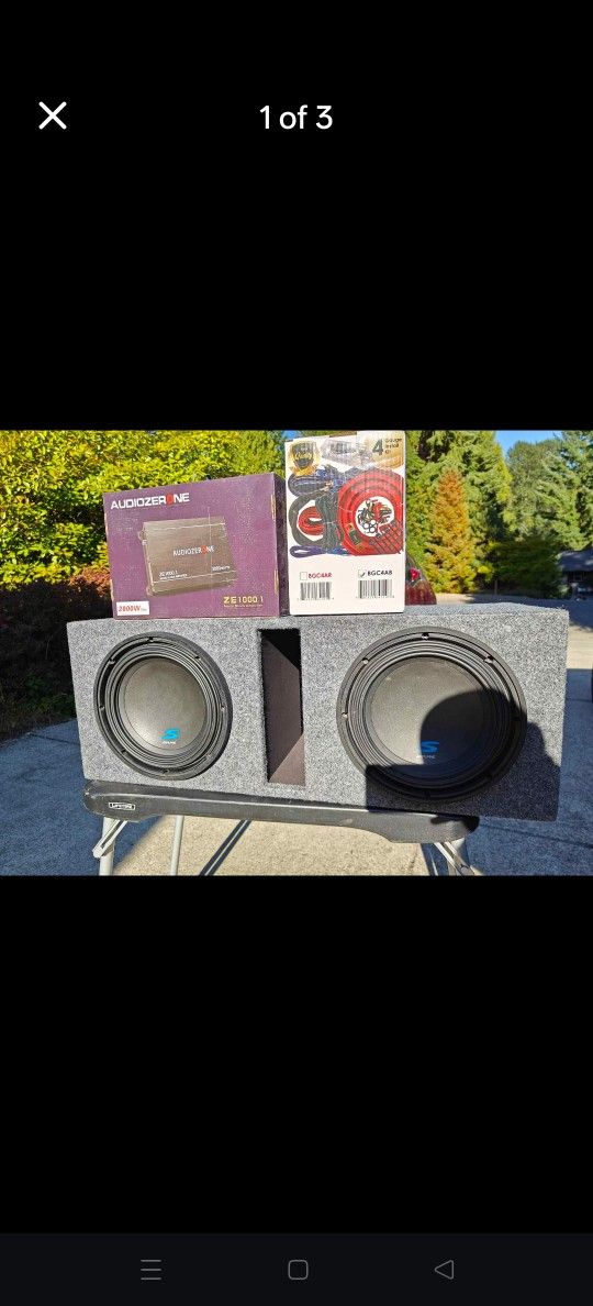 Alpine Type S 10" Subwoofers In A Ported Box With 2000 Watt Amp