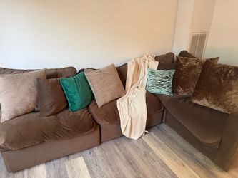 Velvet sectional