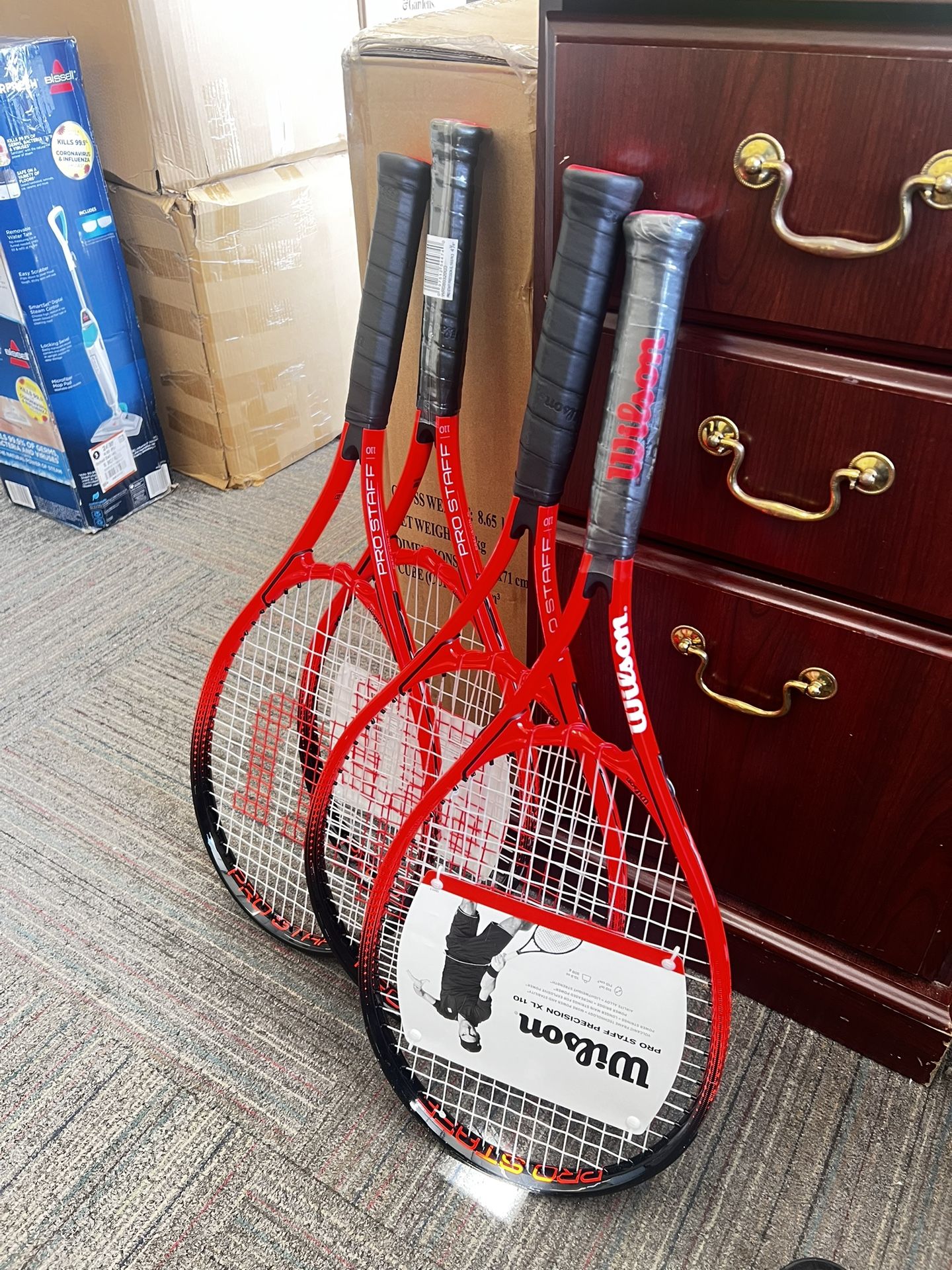 Pro Staff Precision XL Tennis Racket - Red (Adult), New