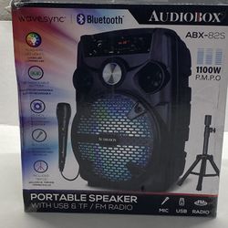 Brand New AudioBox Bluetooth Party Speaker W/ Mic & Stand