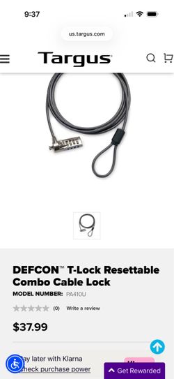 Laptop security -  new cable combo locks