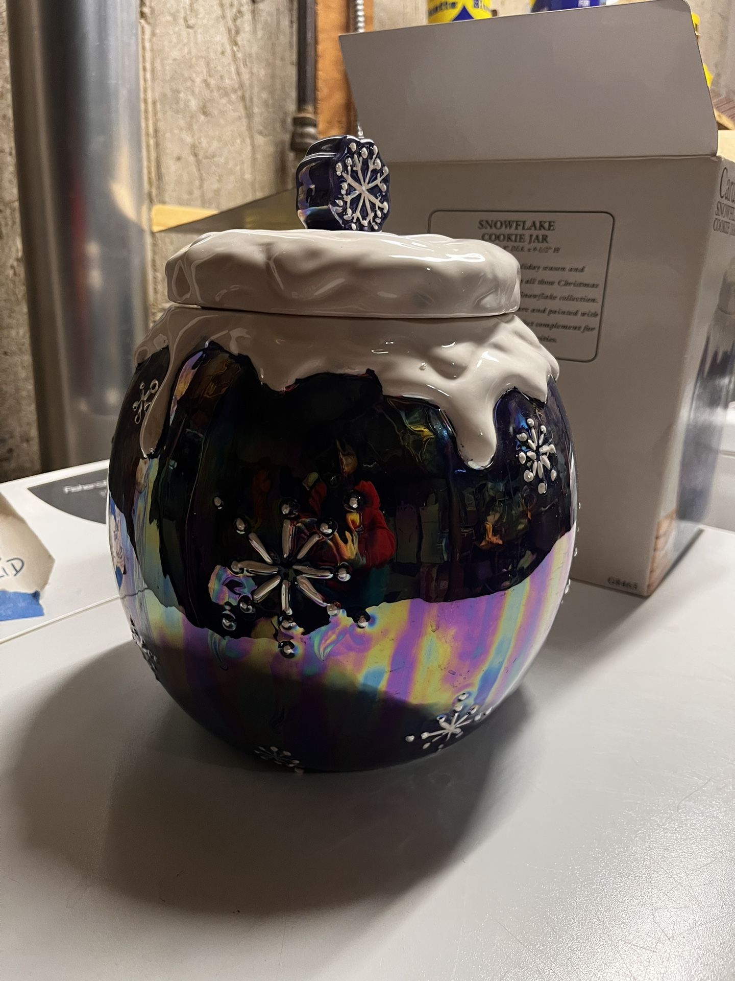 Snowflake Cookie Jar