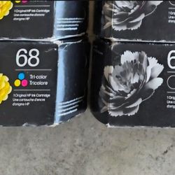 New 68 68xl Ink Cartridges Black & Tri Color For Hp Printer Cartridge 