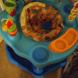 Baby Exersaucer Bouncy Chair Activity Table And Hanging Swing 