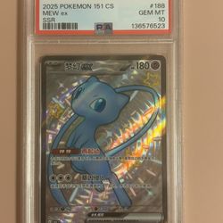 Shiny Mew EX PSA 10 Pokemon Card Chinese