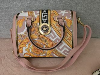 Pink Jacquard Baroque Handbag