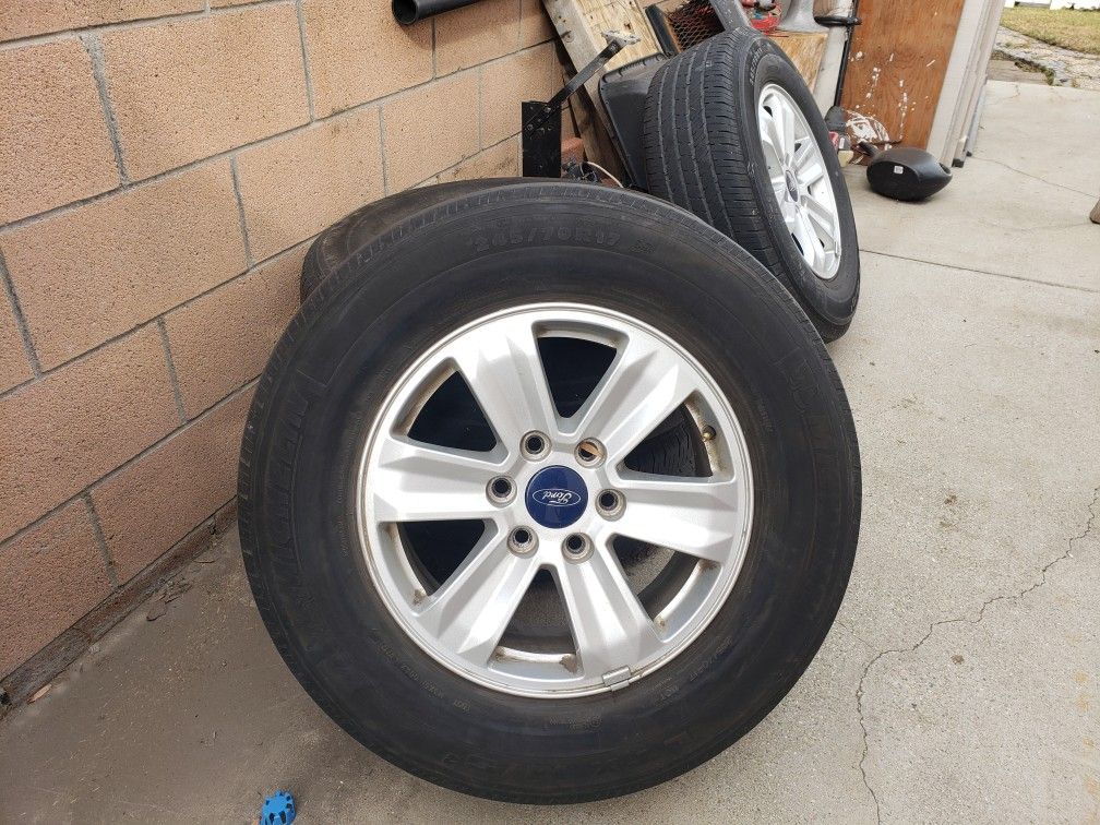 2017 ford F150 rims and tires. 245/70/R17. for Sale in La Habra, CA