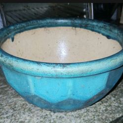 Large Blue Dish Garden Planter