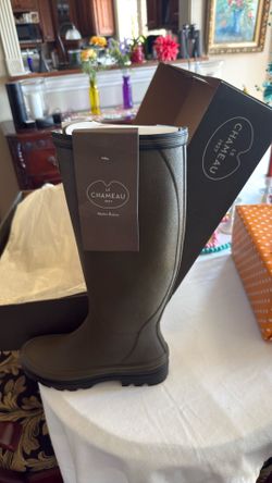 Le Chameau French green garden boots